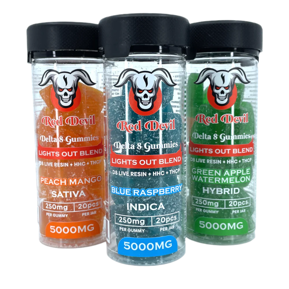 Red Devil Light Out Blend THC Gummies 5000MG Wholesale Price Smokegem
