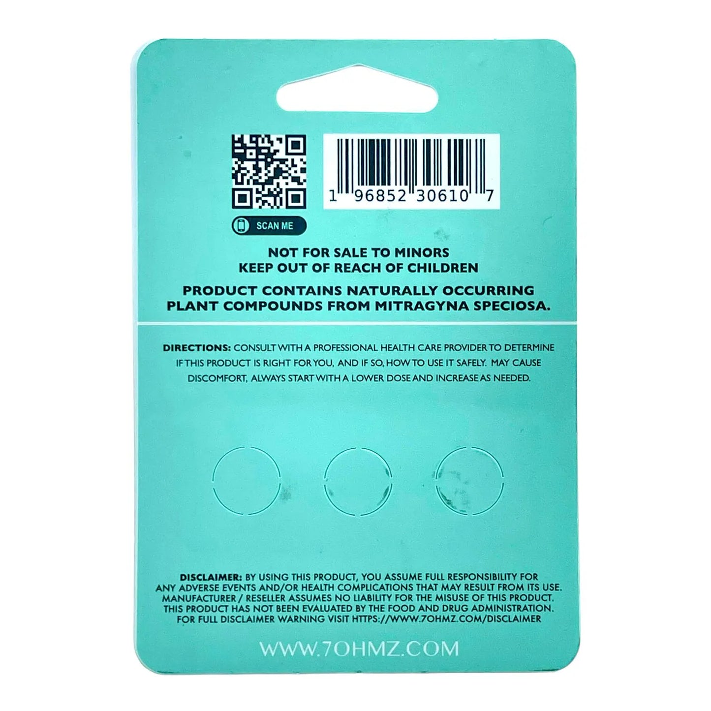 7 OHMZ - Advance Kratom Alkaloids 3ct - Display Box of 20