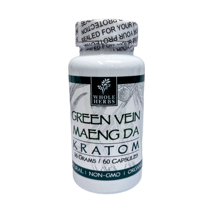 Whole Herbs Kratom – Green Vein – Maeng Da Capsules