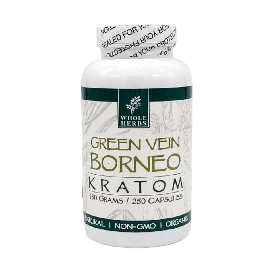 Whole Herbs Kratom – Green Vein – BORNEO Capsules