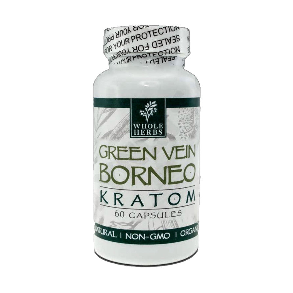 Whole Herbs Kratom – Green Vein – BORNEO Capsules
