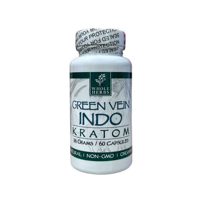 Whole Herbs Kratom – Green Vein – Indo Capsules