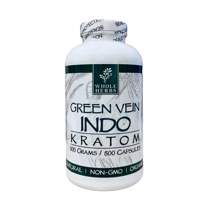 Whole Herbs Kratom – Green Vein – Indo Capsules