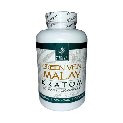 Whole Herbs Kratom – Green Vein – Malay Capsules