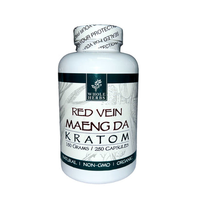 Whole Herbs Kratom Capsules – Red Vein Maeng Da