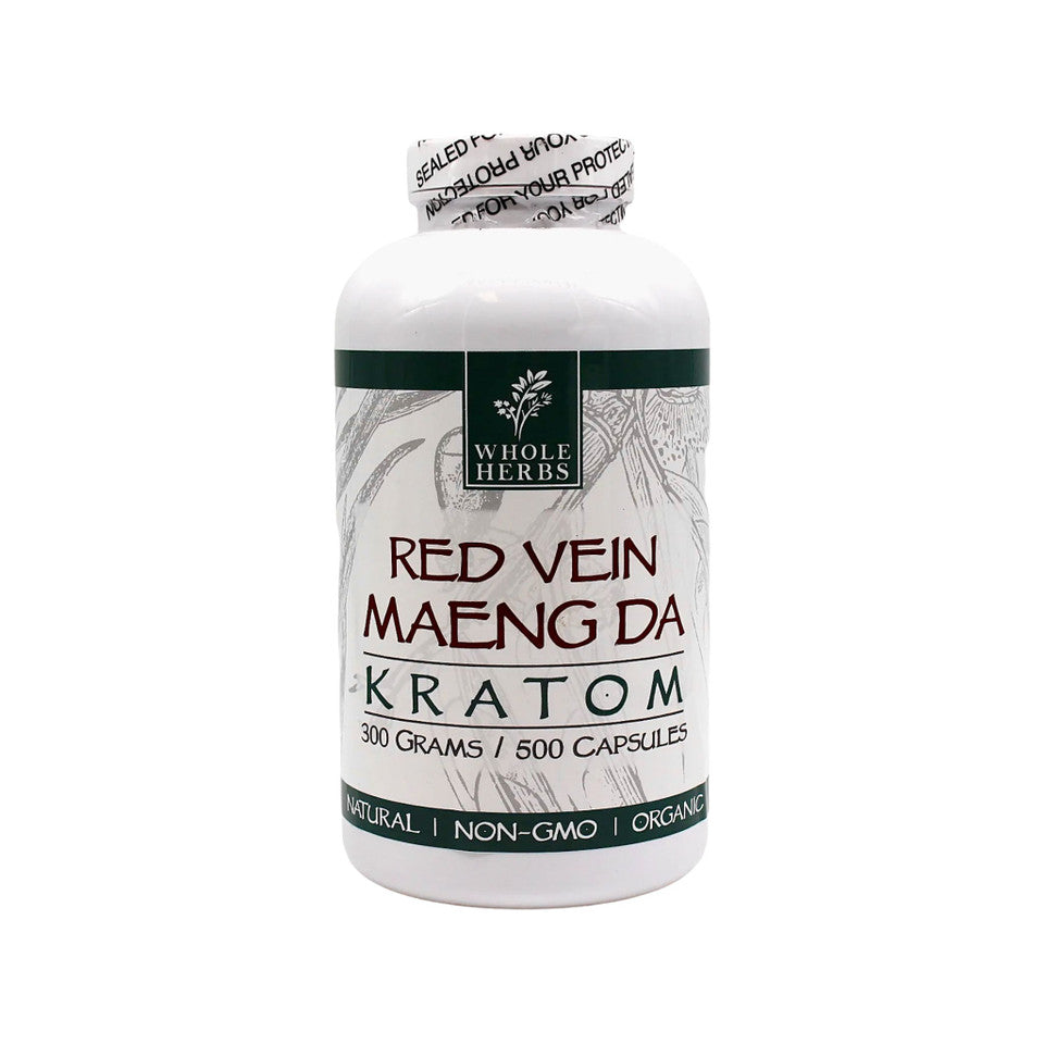Whole Herbs Kratom Capsules – Red Vein Maeng Da