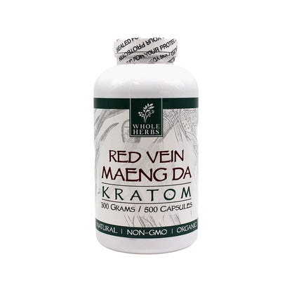 Whole Herbs Kratom Capsules – Red Vein Maeng Da