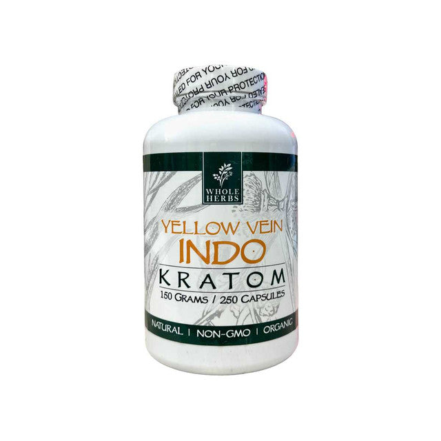 Whole Herbs Kratom – Yellow Vein – Indo Capsules