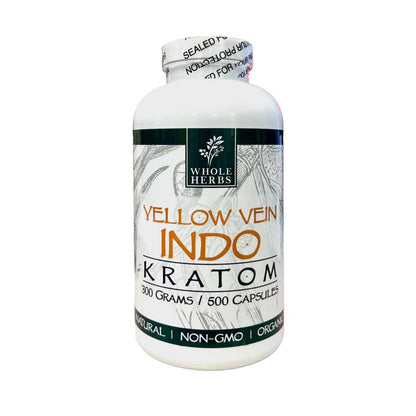 Whole Herbs Kratom – Yellow Vein – Indo Capsules