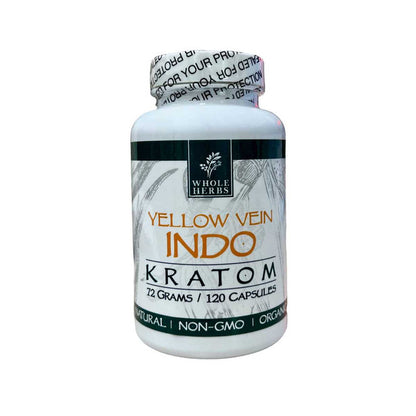 Whole Herbs Kratom – Yellow Vein – Indo Capsules