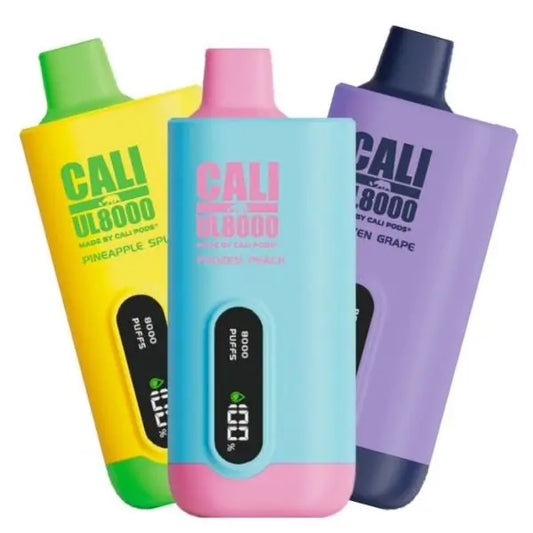 CALI UL8000 5% RECHARGEABLE DISPOSABLE 18ML 8000 PUFFS - PACK OF 6