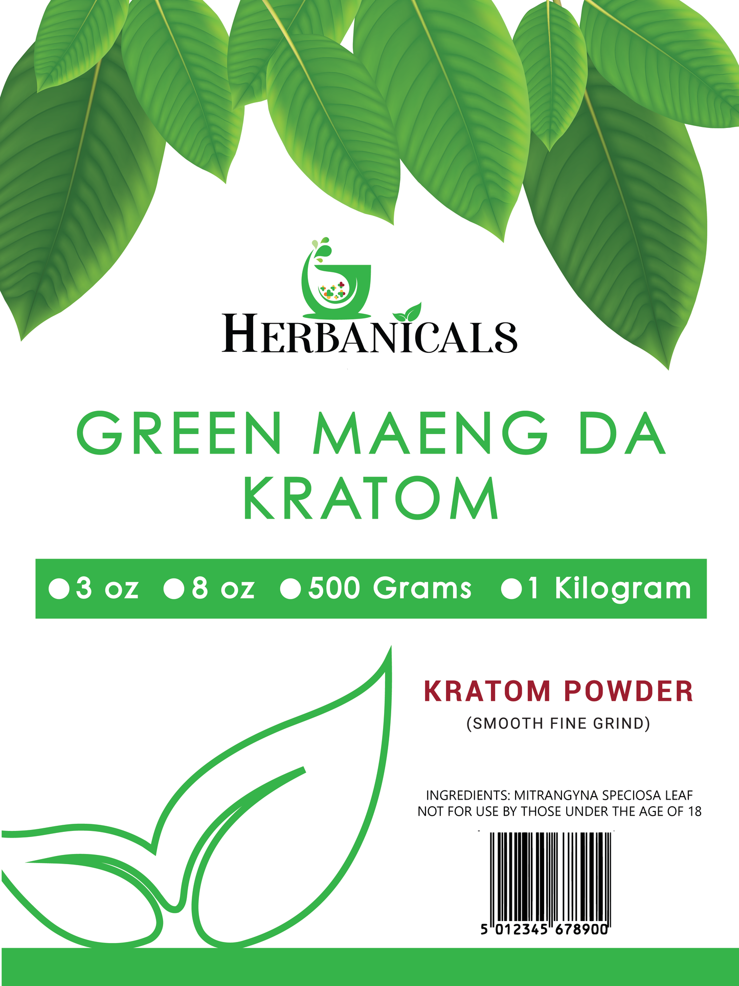 Herbanicals Premium Quality Kratom Powder