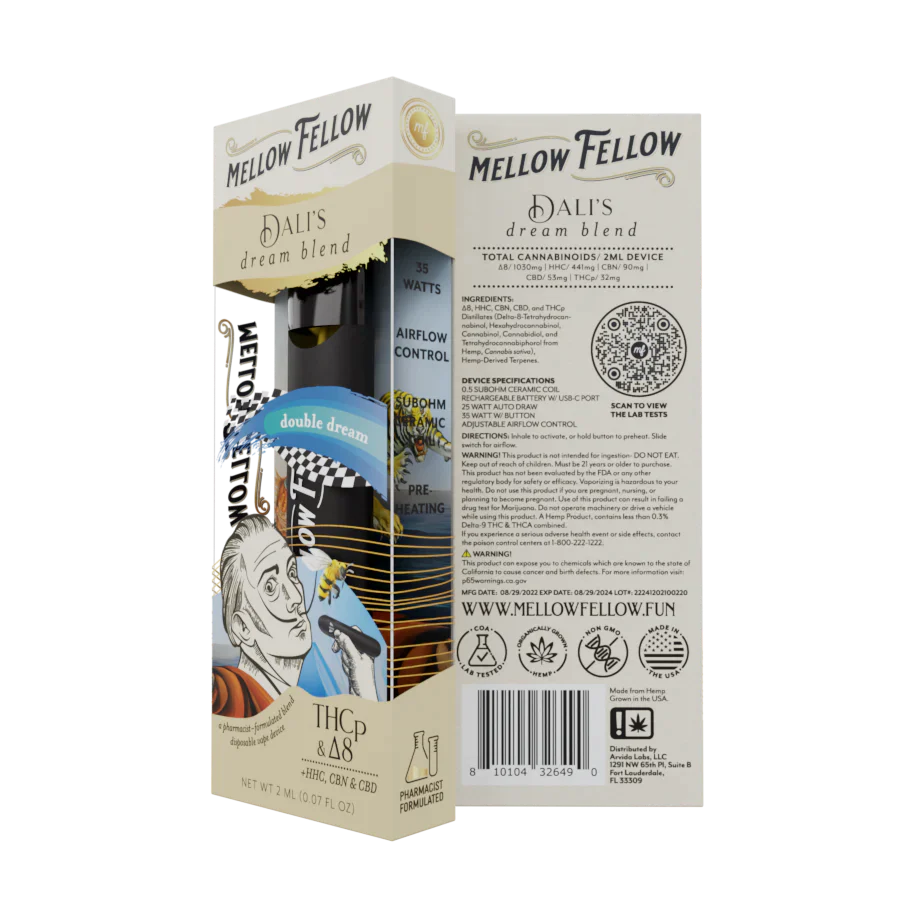 Mellow Fellow Dali's Dream Blend (Double Dream) - 2ml Disposable  - 6 CT
