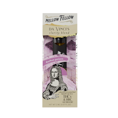 Mellow Fellow da Vinci's Clarity Blend (Durban Poison)  2ml Disposable Vape - 6 CT