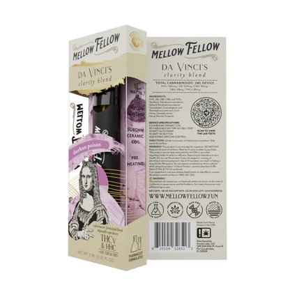 Mellow Fellow da Vinci's Clarity Blend (Durban Poison)  2ml Disposable Vape - 6 CT