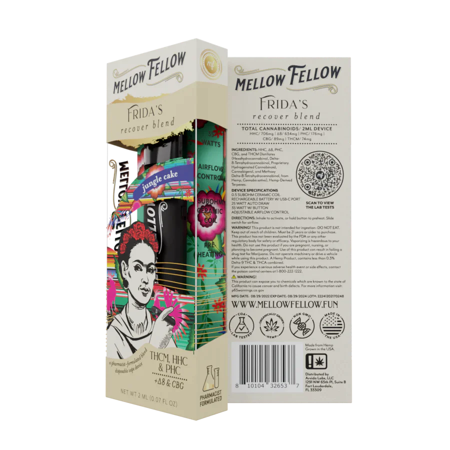 Mellow Fellow Frida's Recovery Blend (Jungle Cake) 2ml Disposable - 6 CT
