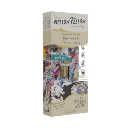 Mellow Fellow Banksy's Introvert Blend - 2ml Vape Cartridge - God's Gift - 6 CT