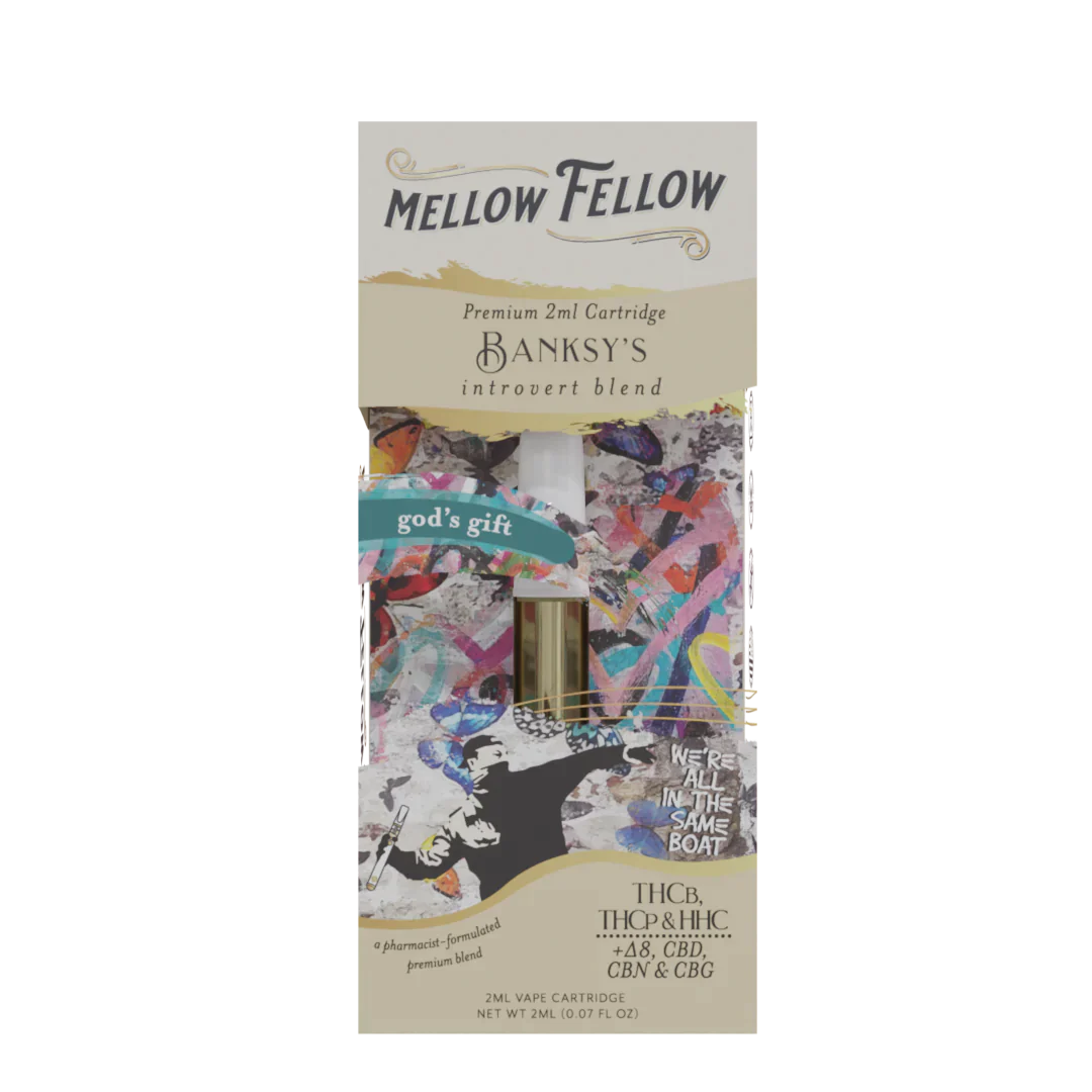 Mellow Fellow Banksy's Introvert Blend - 2ml Vape Cartridge - God's Gift - 6 CT