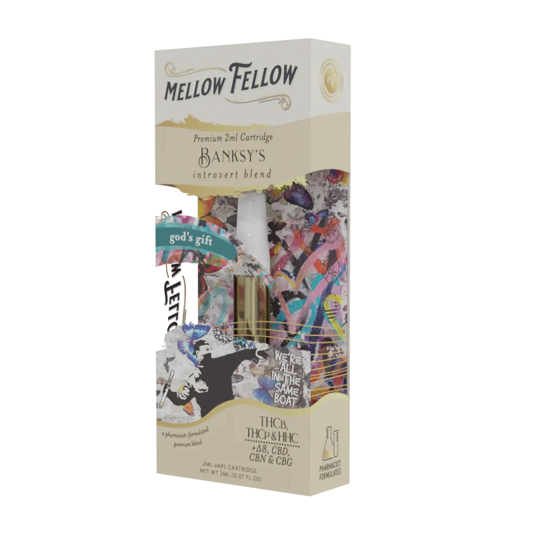 Mellow Fellow Banksy's Introvert Blend - 2ml Vape Cartridge - God's Gift - 6 CT