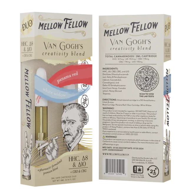 Mellow-Fellow-Van-Gogh-Creativity-Blend-2ml-Cartridge-Duo-4ml-Panama-Red-White-Widow