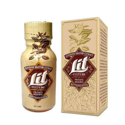 Lit Culture Kratom Extract Shot 15ml - Butterscotch - Box of 12
