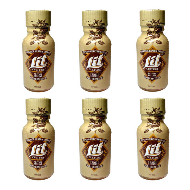 Lit Culture Kratom Extract Shot 15ml - Butterscotch - Box of 12
