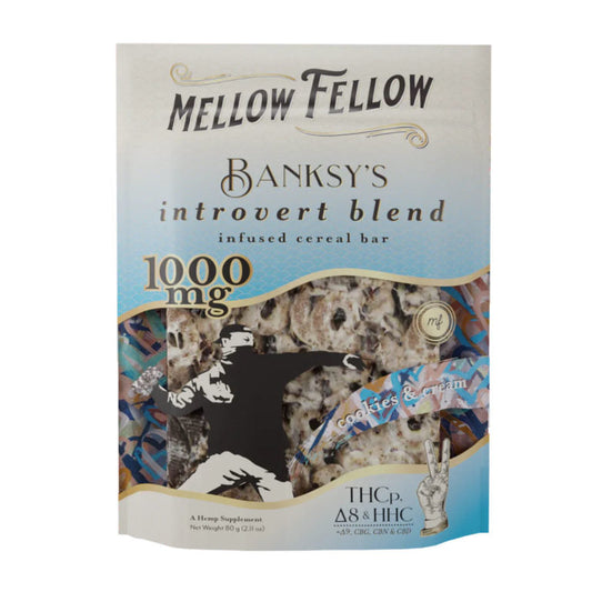Mellow Fellow Banksy’s Introvert Blend Cereal Bar – Cookies N Cream 1000mg