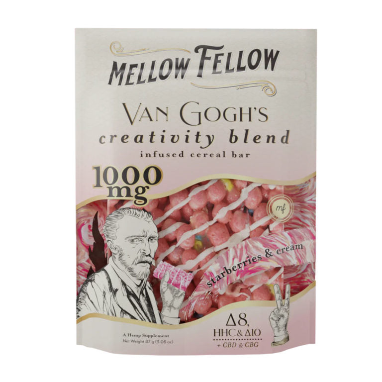Mellow Fellow Van Gogh’s Creativity Blend Cereal Bar – Starberries N Cream 1000mg - 6 ct