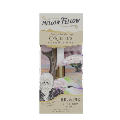 MELLOW FELLOW Okeeffe's Tranquility Blend - 2ml Vape Cartridge - Pink Rozay - 6 CT