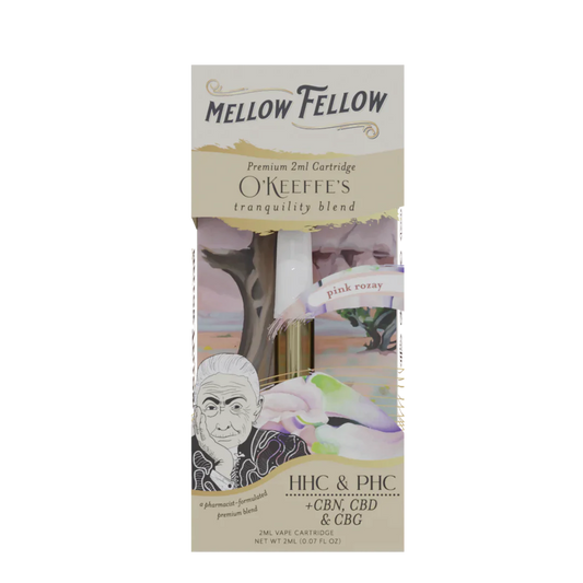 MELLOW FELLOW Okeeffe's Tranquility Blend - 2ml Vape Cartridge - Pink Rozay - 6 CT