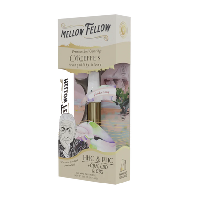 MELLOW FELLOW Okeeffe's Tranquility Blend - 2ml Vape Cartridge - Pink Rozay - 6 CT