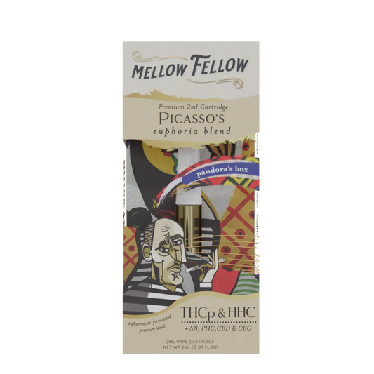 Mellow Fellow Picasso's Euphoria Blend - 2ml Vape Cartridge - Pandora's Box - 6 CT