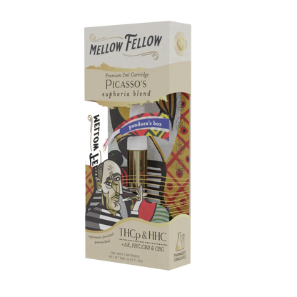 Mellow Fellow Picasso's Euphoria Blend - 2ml Vape Cartridge - Pandora's Box - 6 CT
