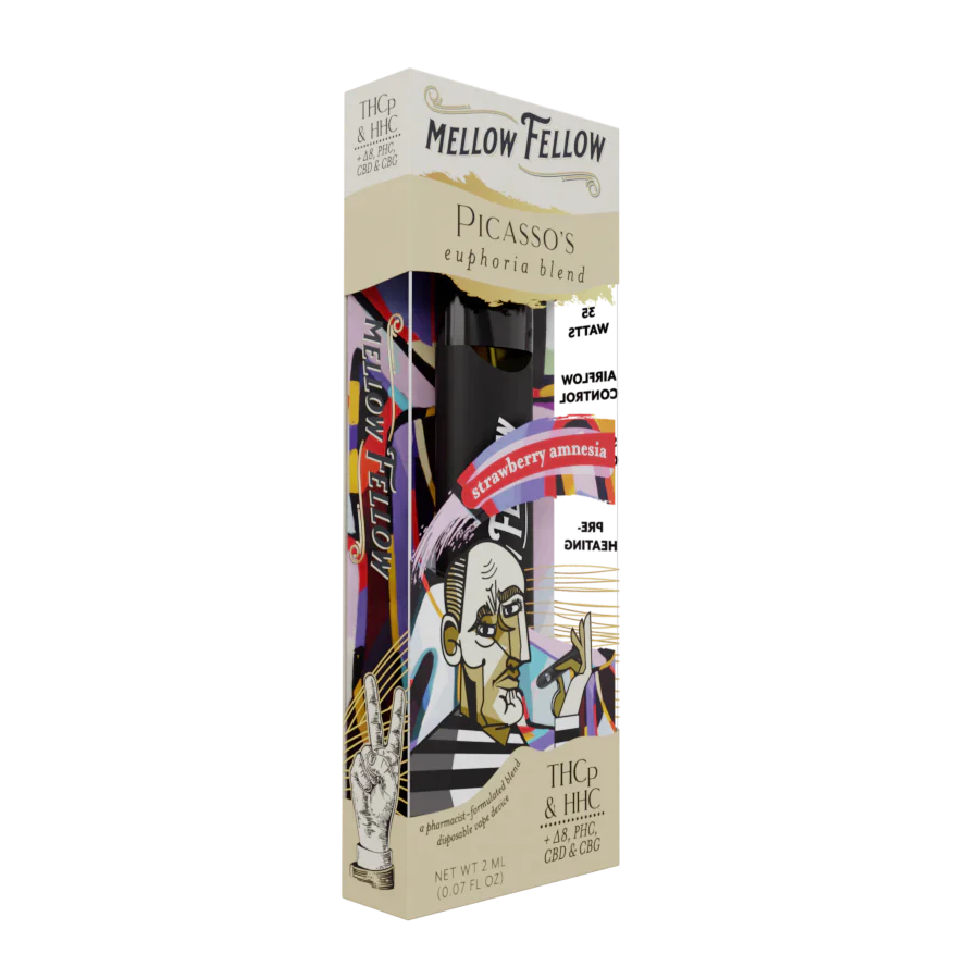 Mellow Fellow Picasso's Euphoria Blend (Strawberry Amnesia) 2ml Disposable - 6 ct