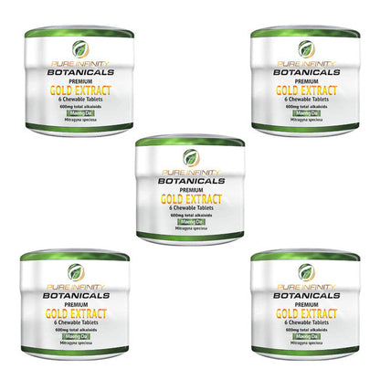 Pure Infinity Botanicals Gold Kratom Extract 6 Tablets
