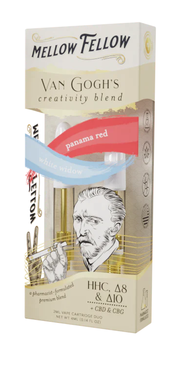 Mellow Fellow Van Gogh Creativity Blend - 2ml Cartridge Duo (4ml) - Panama Red & White Widow - 6 CT