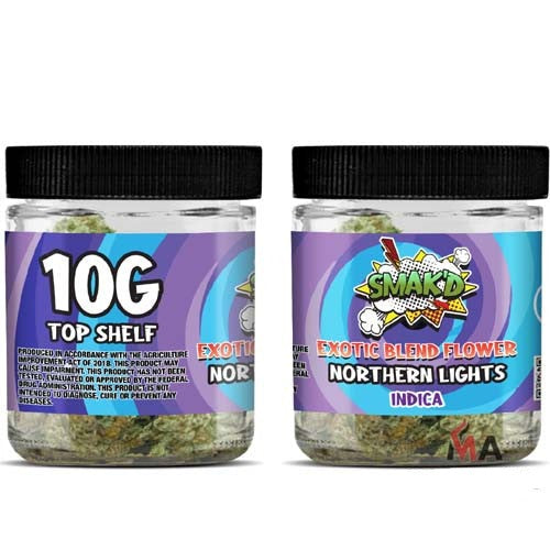 Smakd_Exotic_Blend_Delta_8_HHC_CBN_Flower_-10g_Jar-_-_Northen_Lights2