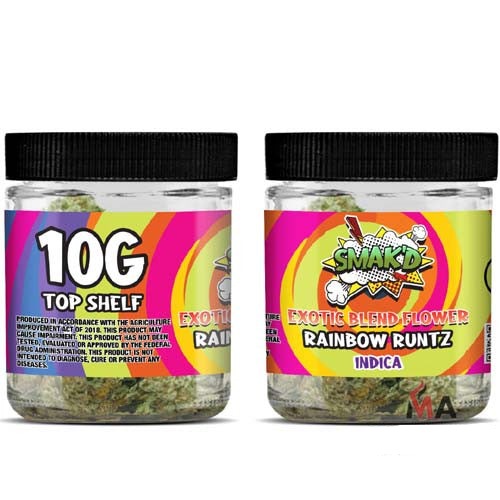 Smakd_Exotic_Blend_Delta_8_HHC_CBN_Flower_-10g_Jar-_-_Rainbow_Runtz