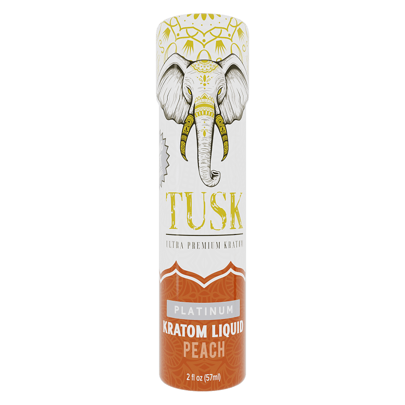 Tusk Platinum Kratom Shot 2oz - Display of 12