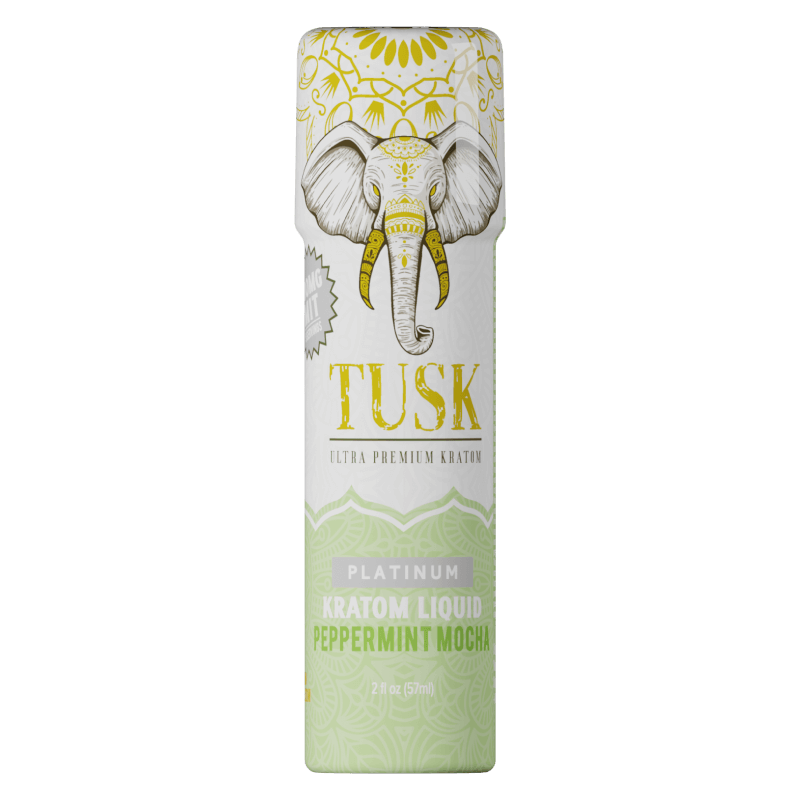 Tusk Platinum Kratom Shot 2oz - Display of 12