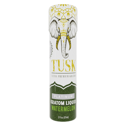 Tusk Platinum Kratom Shot 2oz - Display of 12