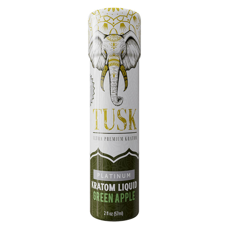 Tusk Platinum Kratom Shot 2oz - Display of 12