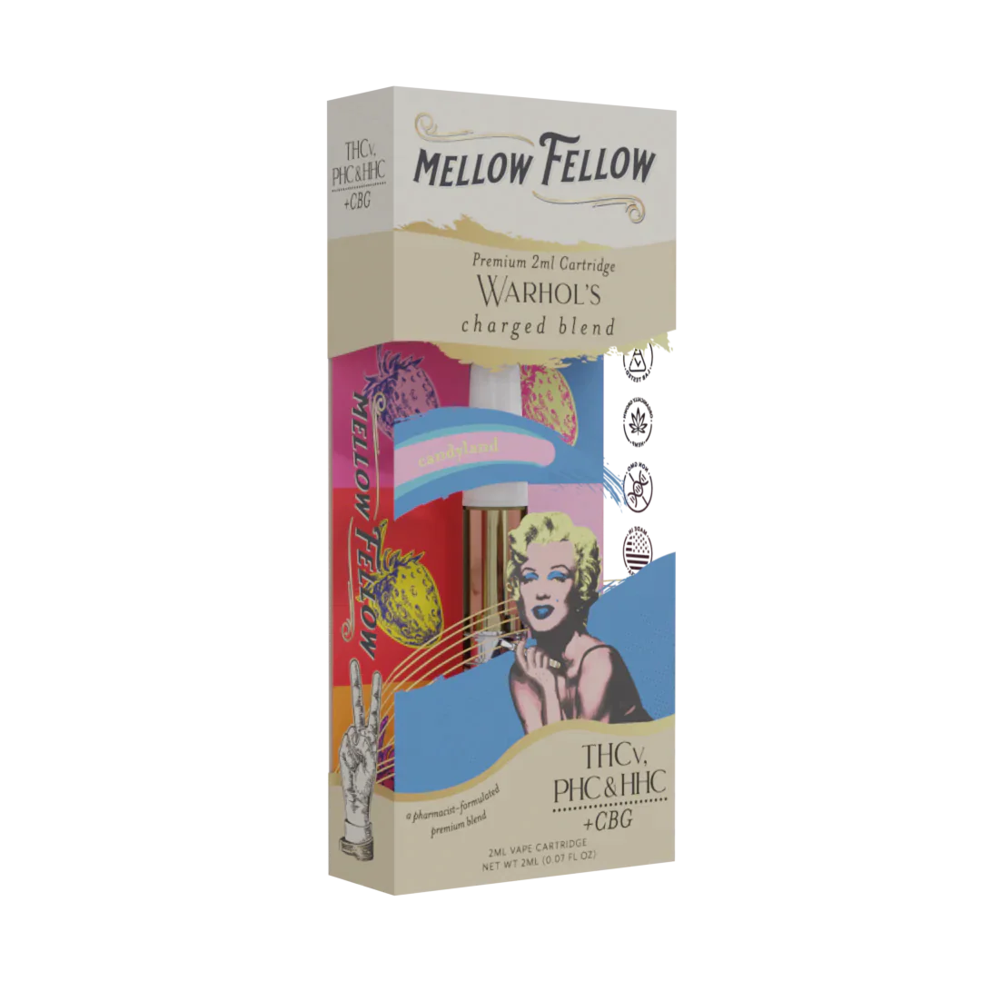 Mellow Fellow Warhol's Charged Blend - 2ml Vape Cartridge - Candyland - 6 CT