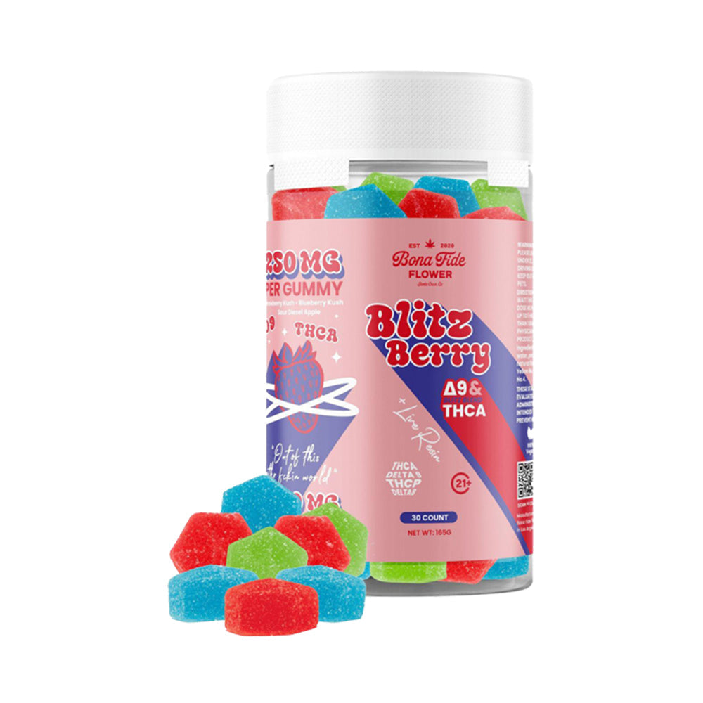 Bona Fide Flower Blitz Blend THC Gummies I 7500mg