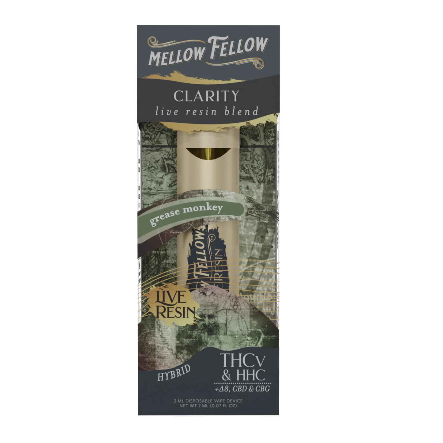 Mellow Fellow Live Resin Premium Blend 2ML Disposable Vape Device I 6CT