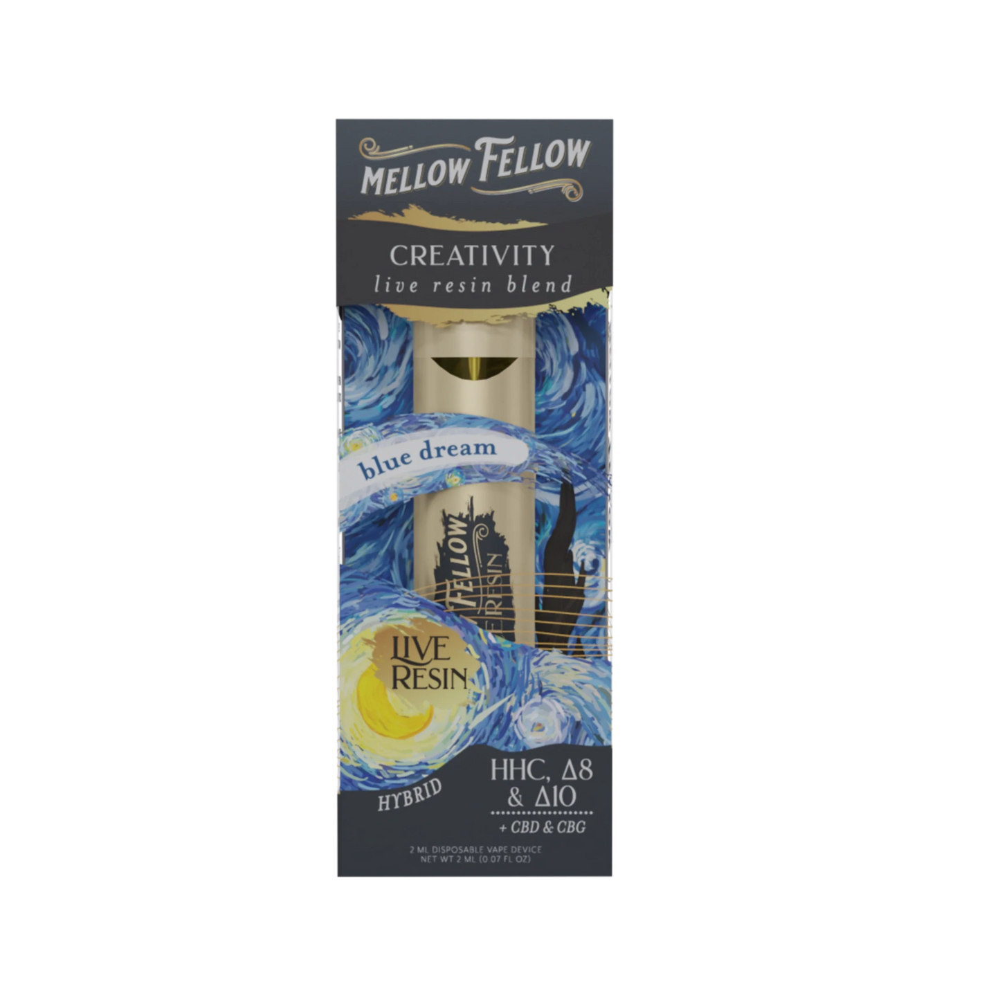 Mellow Fellow Live Resin Premium Blend 2ML Disposable Vape Device I 6CT