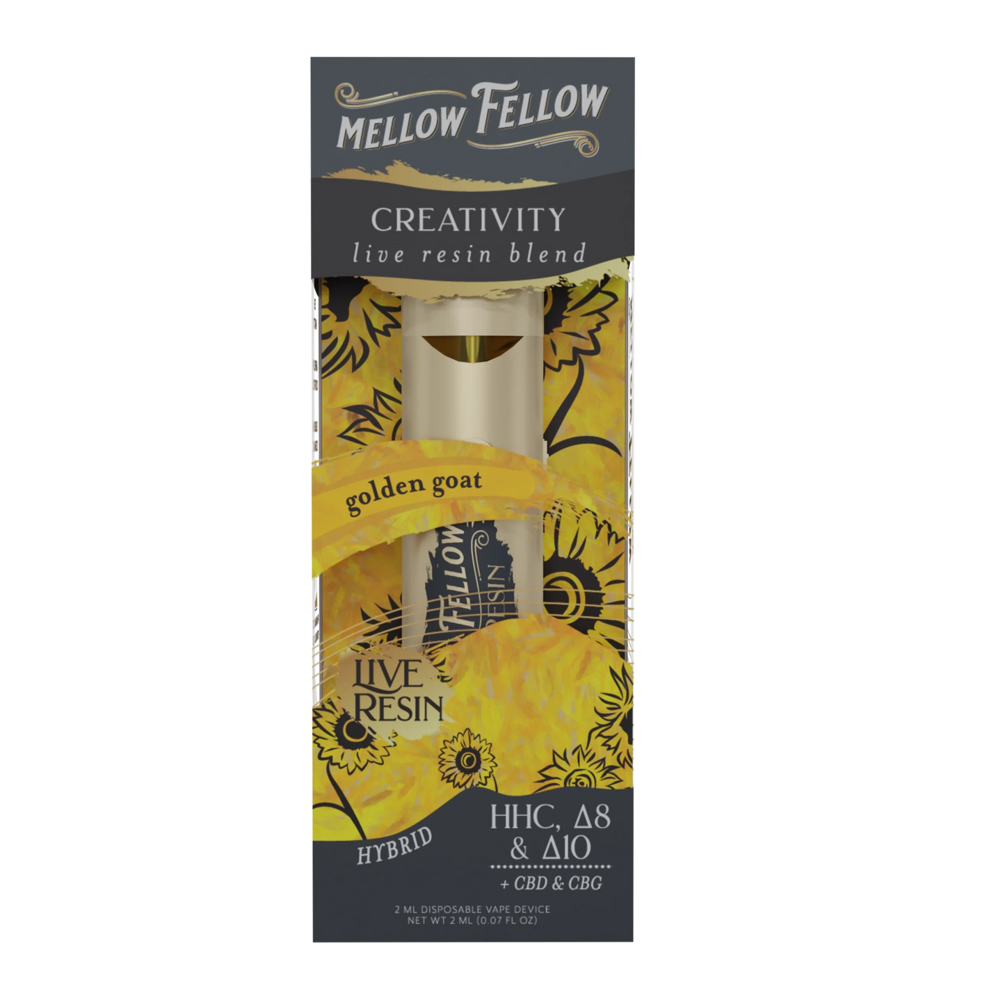 Mellow Fellow Live Resin Premium Blend 2ML Disposable Vape Device I 6CT