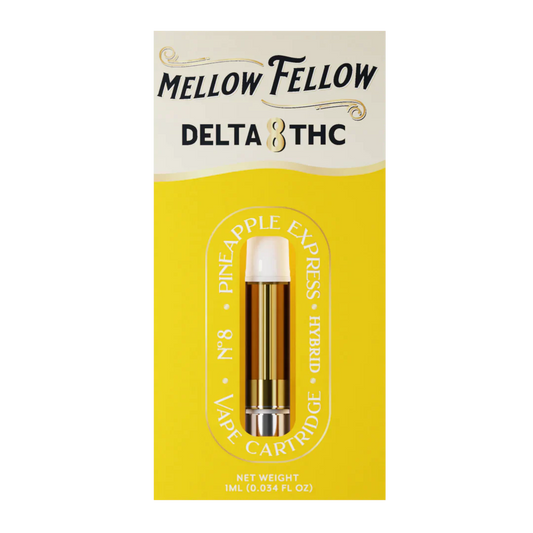 Mellow Fellow Delta 8 THC Vape Cartridge 1ml - Pineapple Express (Hybrid)
