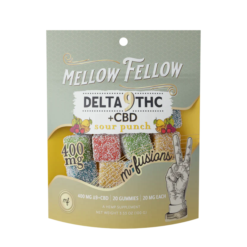 Mellow Fellow Premium M-fusions Delta 9 THC + CBD Gummies I 400mg - 6CT/BOX