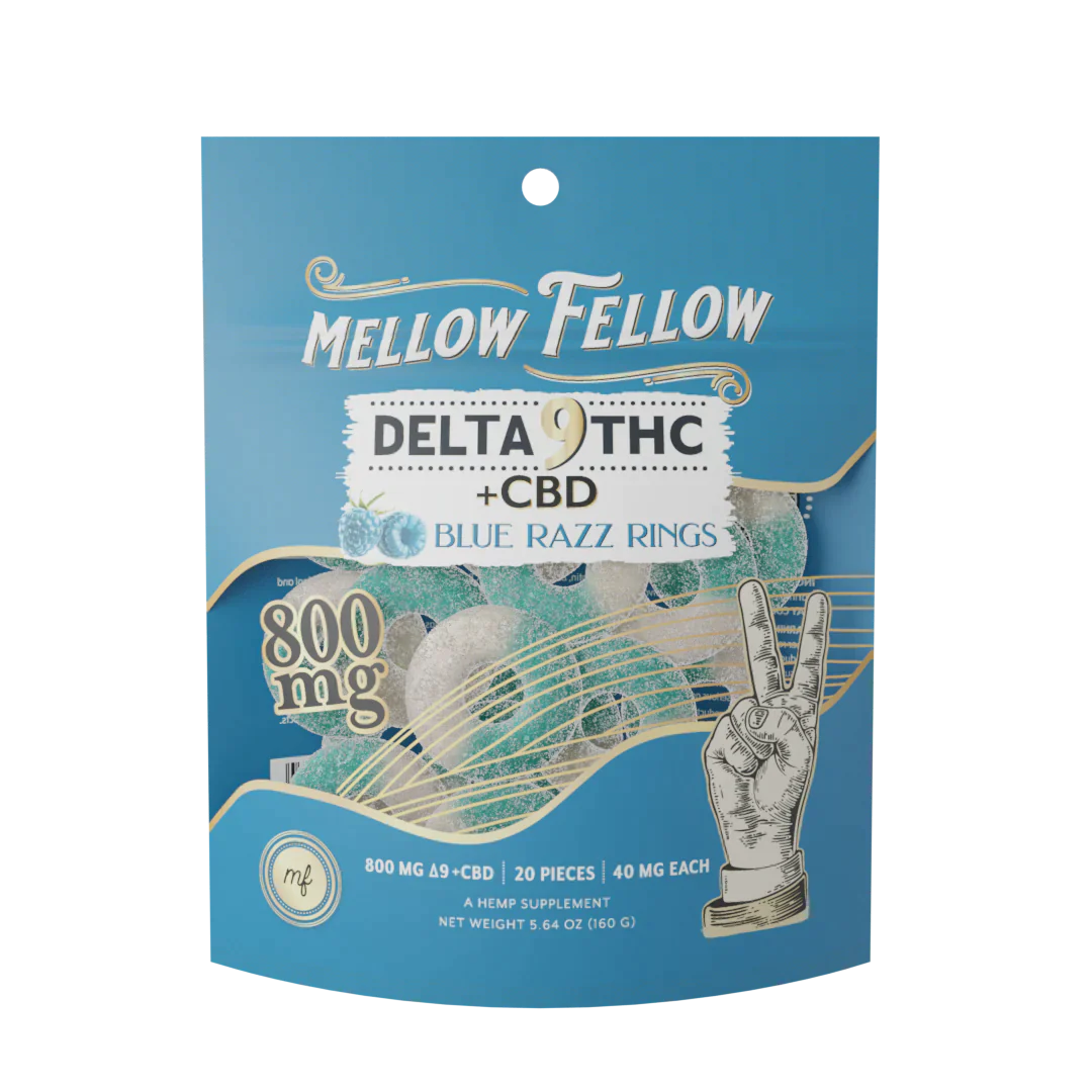 Mellow Fellow Premium Delta 9 THC + CBD Gummies I 800mg